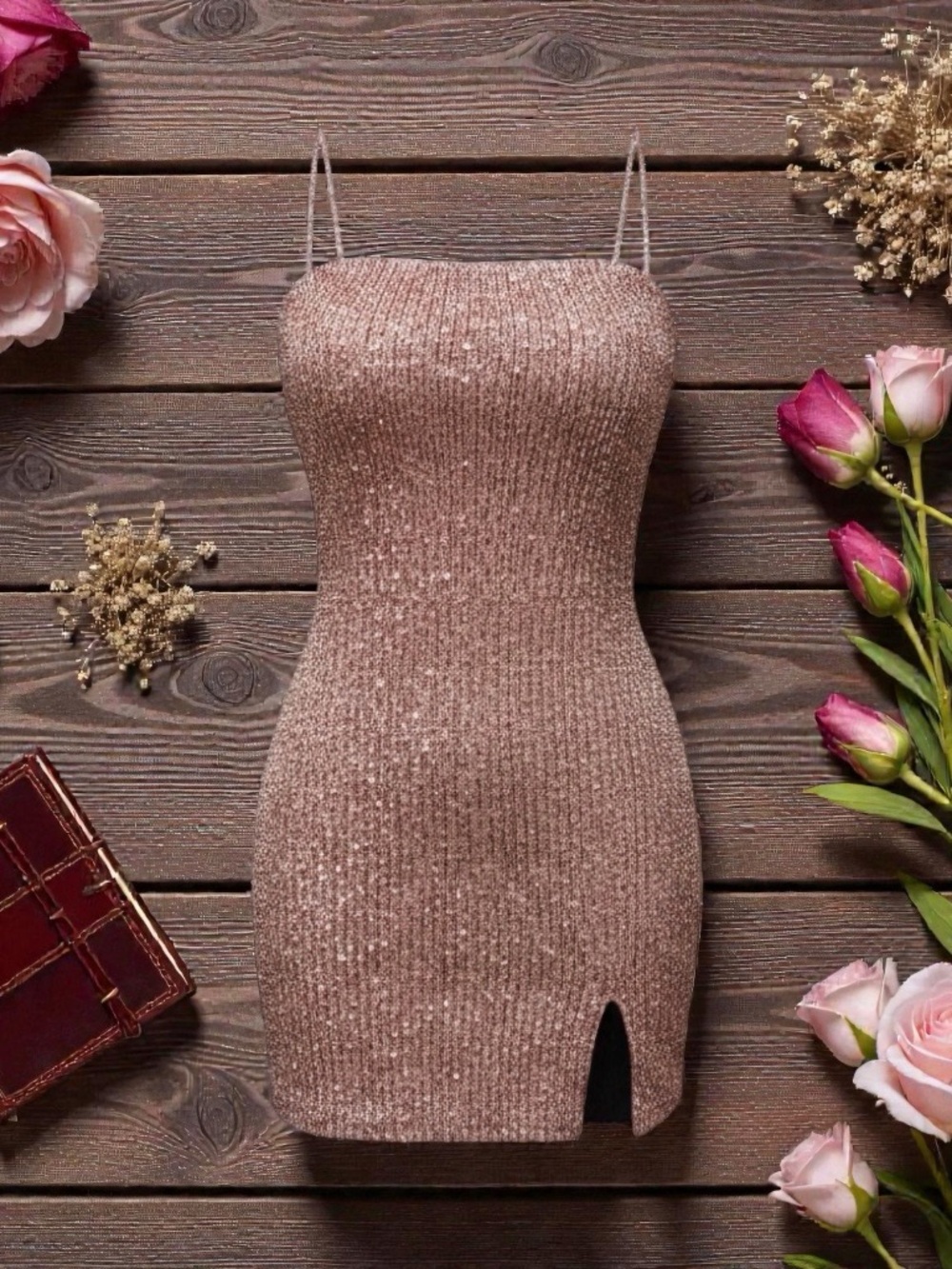 Windsor Women’s Sz XS Sequin Dress in Dusty Rose